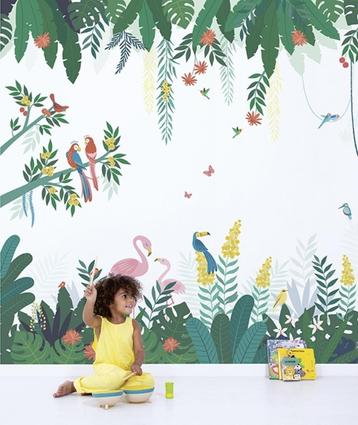 Kinderbehang Behang In de Tropen Decor Lilipinso beschikbaar voor biedingen