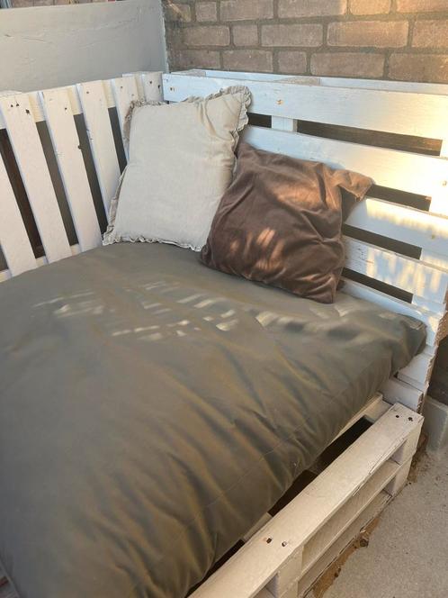Palletkussen / zitkussen 1x1 meter | Grijs, Huis en Inrichting, Woonaccessoires | Kussens, Zo goed als nieuw, Grijs, Ophalen