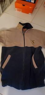 Ferrari fleece vest met rits maat 176 beige/blauw sweater, Trui of Vest, Zo goed als nieuw, Verzenden