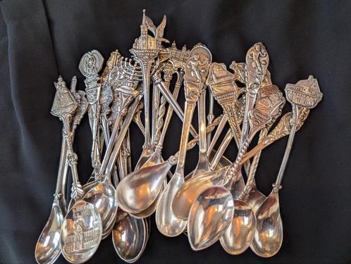 31 Antieke Verzilverde Theelepels., Antiek en Kunst, Antiek | Goud en Zilver, Ophalen of Verzenden