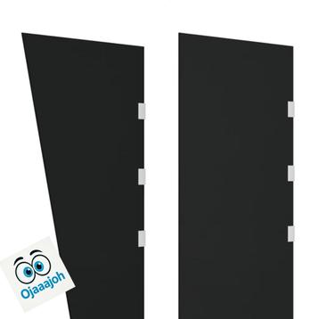 NIEUW Deurluifel zijpaneel (2 stuks) gehard glas zwart met 1 beschikbaar voor biedingen