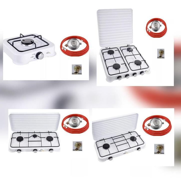 Gasfornuis 1-2-3-4 pits gastoestel 50mbar gasstel kookplaat, Caravans en Kamperen, Kampeeraccessoires, Nieuw, Ophalen of Verzenden