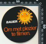 Sticker: Bauer - Om met plezier te filmen, Ophalen of Verzenden, Zo goed als nieuw, Bedrijf of Vereniging