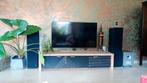 Design TV meubel zwart/goud/hout, Huis en Inrichting, Kasten | Televisiemeubels, Ophalen of Verzenden, Zo goed als nieuw, 25 tot 50 cm