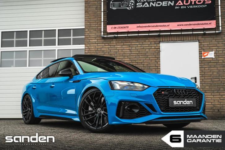Audi RS5 Sportback 2.9TFSI Quattro|Keramisch|Carbon|Pano|HUD, Auto's, Audi, Bedrijf, Te koop, RS5, 360° camera, 4x4, ABS, Achteruitrijcamera