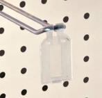 Etikethouder transparant voor dubbele haken 2.9 x 2.6 cm, Ophalen of Verzenden