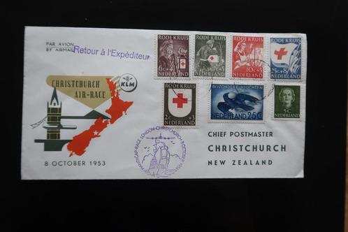 607-611 op LP brief Christchurch Air-Race 1953, Postzegels en Munten, Postzegels | Volle albums en Verzamelingen, Buitenland, Ophalen of Verzenden