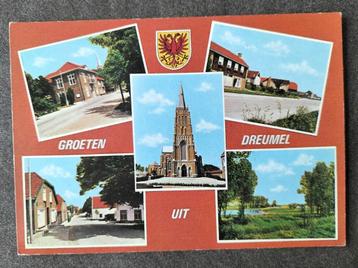Groeten uit Dreumel (o.a. Gemeentehuis,  Sint Barbarakerk) beschikbaar voor biedingen