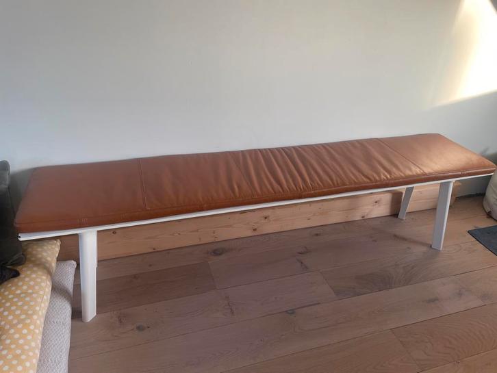 HAY Design leren bankkussen . 2m x 35cm . warm bruin leder, Huis en Inrichting, Banken | Voetenbanken en Poefen, Nieuw, Minder dan 50 cm