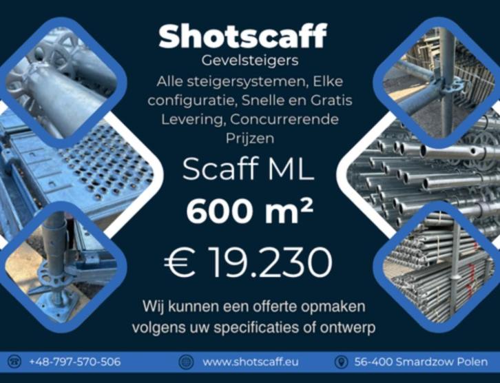 Modulaire Gevelsteiger | 600 m² | Topprijs, Doe-het-zelf en Verbouw, Steigers, Nieuw, Gevelsteiger, 5 meter of hoger, Verzenden