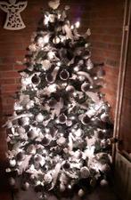 Witte kerstboom decoratie/ballen wit, Ophalen