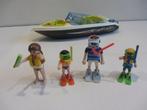 Playmobil Zwarte speedboot met vakantie familie snorkel 4862, Ophalen of Verzenden, Gebruikt, Los playmobil
