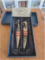 Wine Bottle Stopper set 2 boxed African Warrior & Female 10, Ophalen of Verzenden, Zo goed als nieuw