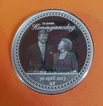 Sterling Zilveren Penning met Euroset BU 2013 Koninginedag, Postzegels en Munten, Munten | Nederland, Setje, Koningin Beatrix
