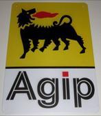 AGIP  Metalen Bord Agip Logo - Olie & Benzine, Verzamelen, Nieuw, Reclamebord, Verzenden