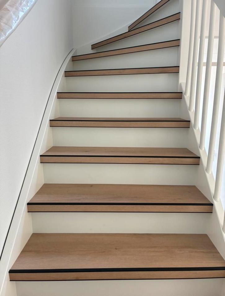 PVC Traprenovatie - tot 15 treden, Huis en Inrichting, Stoffering | Vloerbedekking, Nieuw, Wit, Crème, Beige, Bruin, Grijs, Zwart