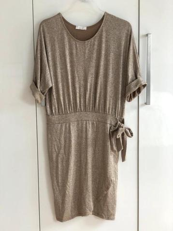 goud beige jurk van lurex / feestjurk - maat S/M beschikbaar voor biedingen