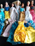 Zeven barbie en of Disney prinsessen met kleding, Ophalen of Verzenden, Barbie
