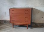 vintage ladekast deens design, Huis en Inrichting, Kasten | Ladekasten, Ophalen, Gebruikt, Teakhout, 50 tot 100 cm