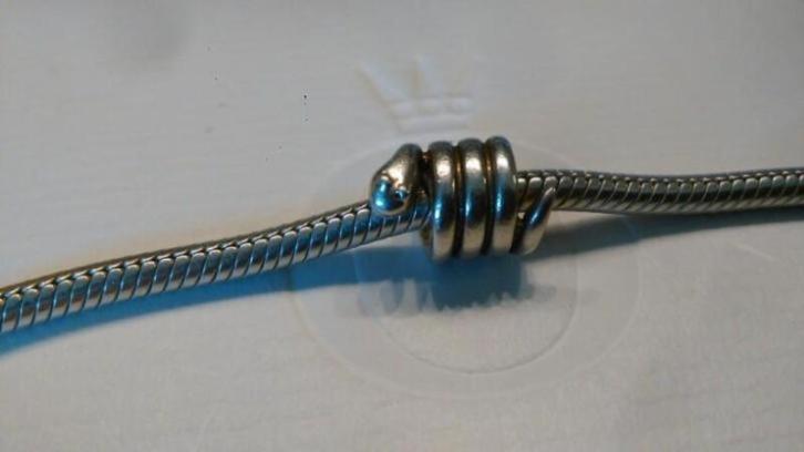 Pandora bedel slang, Sieraden, Tassen en Uiterlijk, Bedels, Pandora, Zilver, 1 bedel, Ophalen of Verzenden