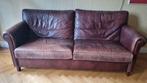 Leren 2 zits bank, 200 x 82 cm. Zithoogte 46 cm, Huis en Inrichting, Banken | Bankstellen, Ophalen, Gebruikt, 75 tot 100 cm, 200 tot 250 cm