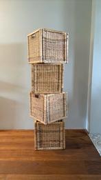 4x Branas rieten manden passend in ikea kallax, Huis en Inrichting, Ophalen, Zo goed als nieuw, Riet
