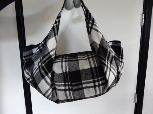 nieuwe heel bijzondere zwart wit geblokte stoffen tas, Sieraden, Tassen en Uiterlijk, Tassen | Damestassen, Nieuw, Overige typen
