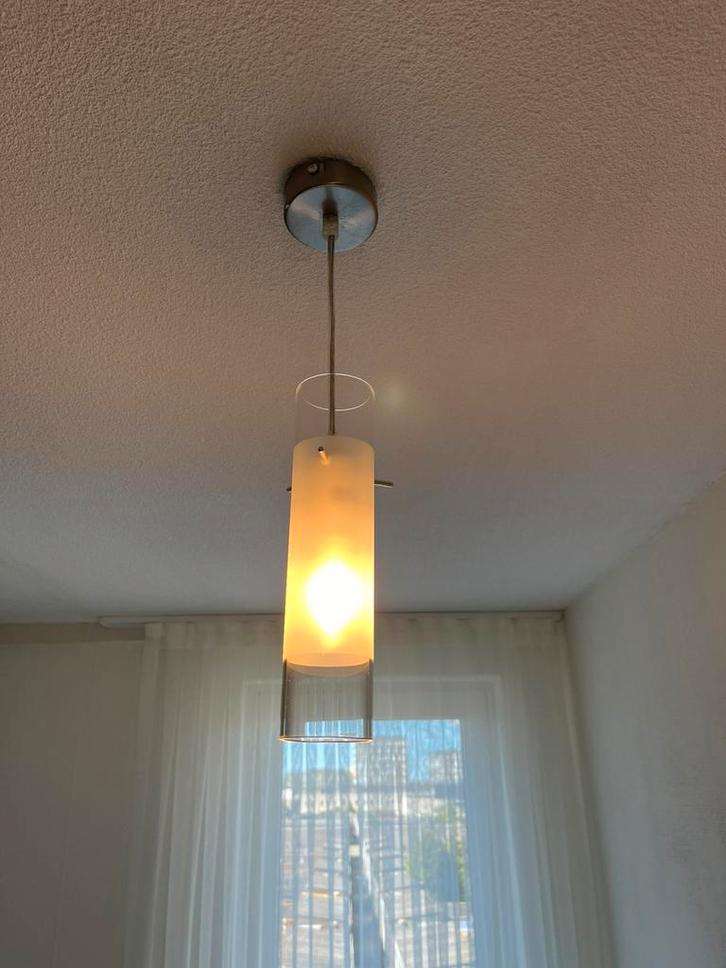 Plafondlamp gebruikt, Huis en Inrichting, Lampen | Plafondlampen, Gebruikt, Glas, Ophalen