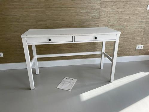 IKEA Hemnes Houten bureau 120x47, Huis en Inrichting, Bureaus, Gebruikt, Bureau, Ophalen