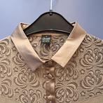 Oscalito longsleeve top beige met kant + satin mt S nr 47051, Oscalito, ., Beige, Ophalen of Verzenden