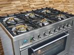 Luxe Boretti Fornuis 90cm rvs + rvs 1 oven 6 pits, Witgoed en Apparatuur, Fornuizen, Niet ingevuld, 60 cm of meer, Niet ingevuld