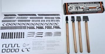 Poster - Calligrafie - Pennen beschikbaar voor biedingen