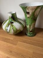 Makora vazen, Ophalen, Minder dan 50 cm, Groen, Glas