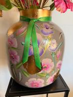 Handgeschilderde Sanne Marye vaas, Overige kleuren, Ophalen of Verzenden, Minder dan 50 cm, Glas