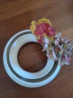 Vintage handgemaakte keramische bloemenringvaas, Ophalen of Verzenden