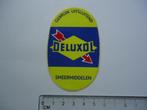 sticker oud DELUXOL smeermiddelen oil olie auto  motor retro, Verzenden, Zo goed als nieuw, Bedrijf of Vereniging