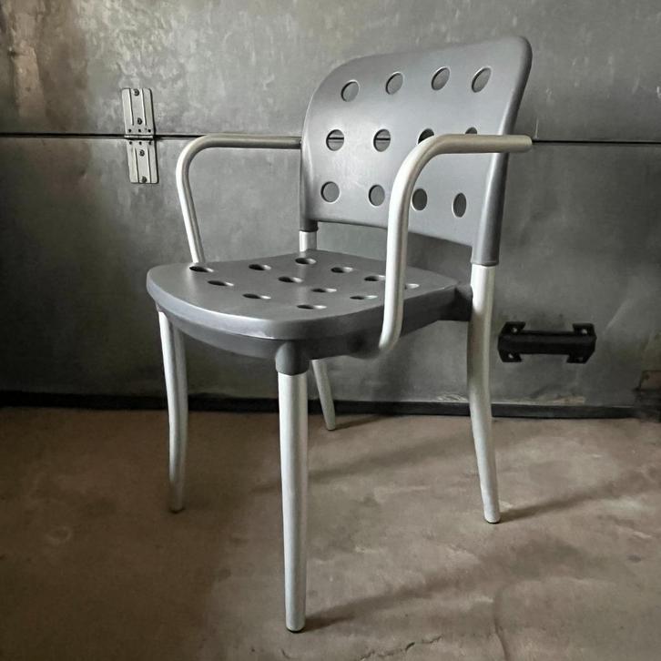 OPRUIMING set 4 Minni stoelen Antonio Citterio voor Halifax, Huis en Inrichting, Stoelen, Gebruikt, Vier, Kunststof, Metaal, Grijs