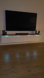 TV-Meubel Dixon Eiken Hoogglans Wit 180cm, Ophalen, Zo goed als nieuw