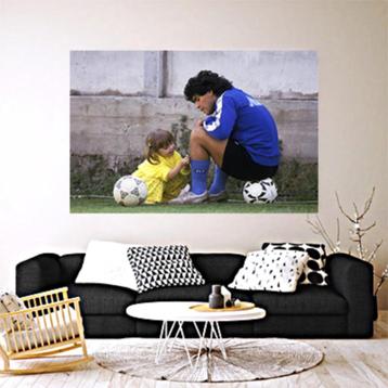 Org kl acryl foto 50x75 cm Diego Maradona_dochter 22-10-'89 beschikbaar voor biedingen