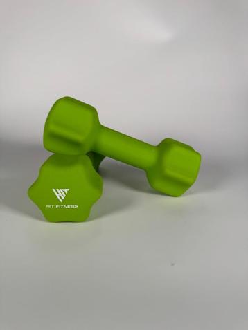 HIT Fitness Neopreen Dumbbells - 2 kg per stuk - Lichtgroen beschikbaar voor biedingen