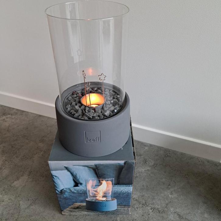 Leef! tafelhaard / sfeerhaard, Huis en Inrichting, Woonaccessoires | Kandelaars en Kaarsen, Gebruikt, Kandelaar, Minder dan 25 cm