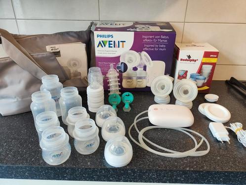 Philips avent dubbele borstkolf incl. Vele extra's, Kinderen en Baby's, Babyvoeding en Toebehoren, Zo goed als nieuw, Borstkolf