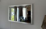 Grote spiegel met zilver kleurige rand 61 cm x 92 cm, Ophalen, Zo goed als nieuw, Minder dan 100 cm, Rechthoekig