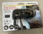 Dunlop Dual Socket met USB Auto-accessoire, Ophalen of Verzenden, Nieuw