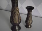 2 vintage koperen vaas 15 cm /25 cm India 1960 ook per stuk, Overige materialen, Gebruikt, Overige kleuren, Ophalen of Verzenden
