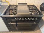 Boretti gasfornuis 90 cm met oven en bakplaat – zwart RVS, Witgoed en Apparatuur, Fornuizen, Ophalen, Gebruikt, 60 cm of meer