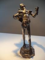 Art Nouveau verzilverd/zilveren beeld 2 kg Aug. De Wever BE., Ophalen of Verzenden