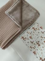 Wiegdeken  mokka bruin met laken bosdieren, Kinderen en Baby's, Babywiegjes en Ledikanten, Ophalen of Verzenden, Nieuw, Wieg