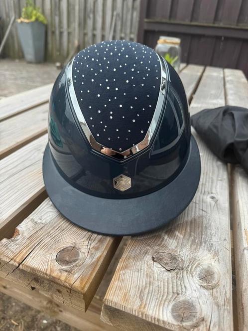 Charles owen kylo crystal mips donker blauw cap, Dieren en Toebehoren, Paardrijkleding, Zo goed als nieuw, Dames, Heren, Kinderen