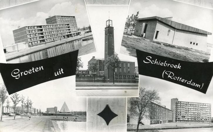 ROTTERDAM - Groeten uit Schiebroek (VK070), Verzamelen, Ansichtkaarten | Nederland, Gelopen, Zuid-Holland, 1960 tot 1980, Verzenden